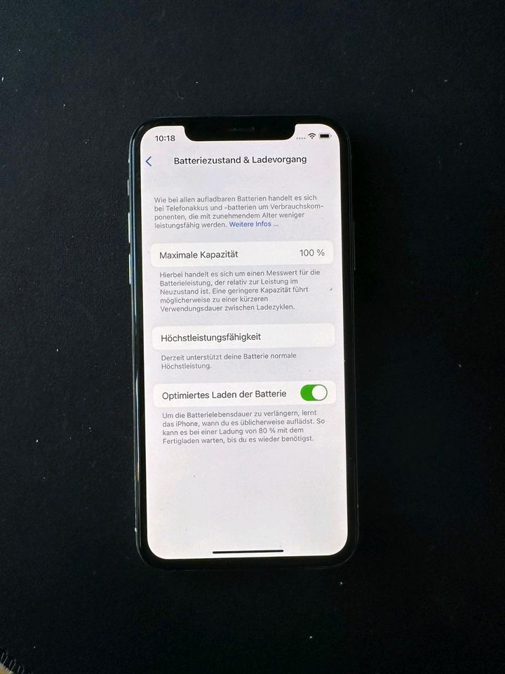 IPhone X 64GB Weiß 100% Akkukapazität in Panschwitz-Kuckau