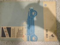 Ersatzteilkatalog Ersatzteilliste VW 181 Kübelwagen,Druck 03/1988 Nordrhein-Westfalen - Alsdorf Vorschau