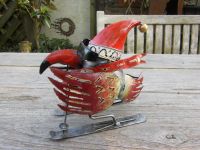 Rabe Vogel Skifahrer Metallfigur Metall Figur Weihnachtsdeko M Bayern - Mauern Vorschau