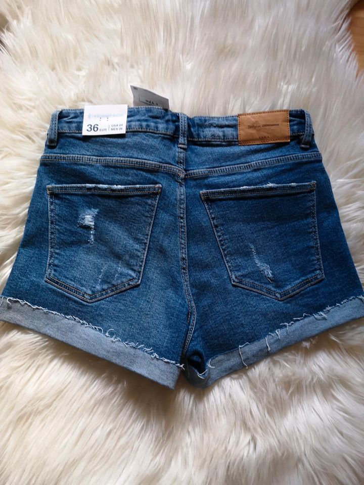 Jeansshorts High Waist Größe 36 in Morsbach