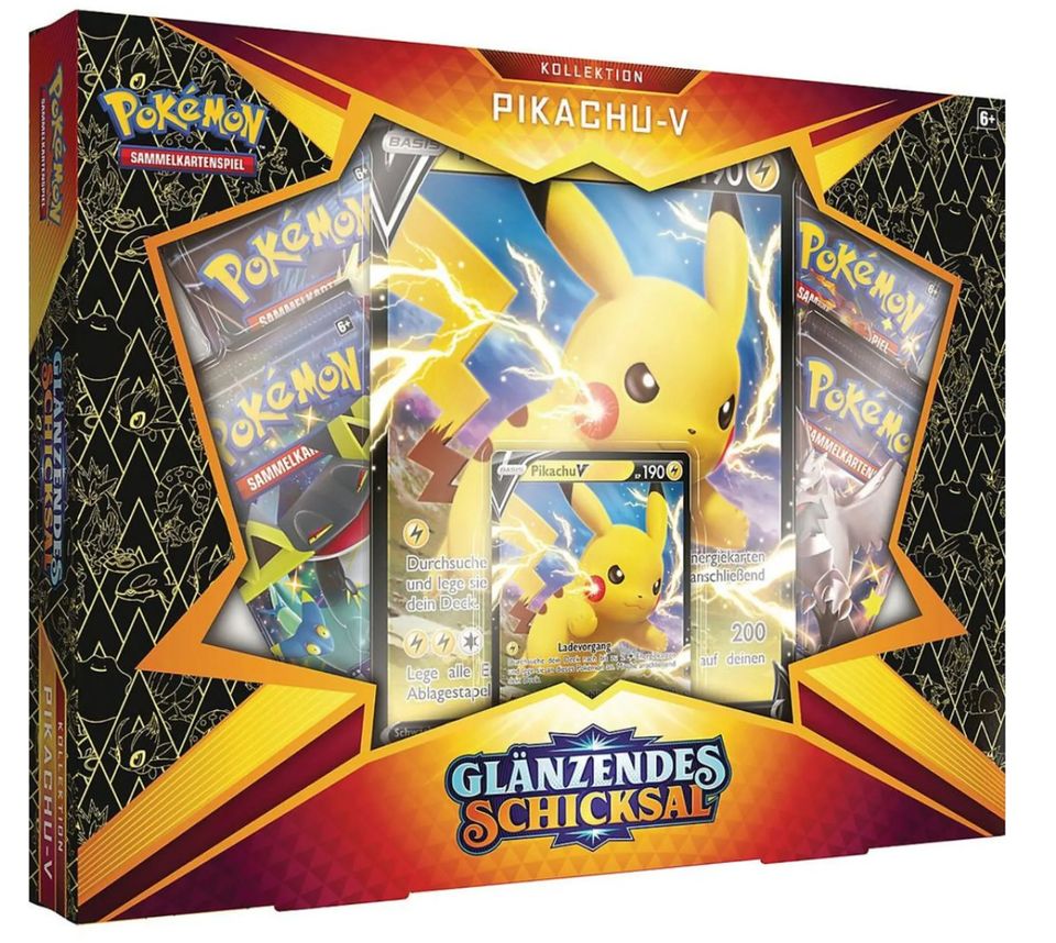 Pokémon Glänzendes Schicksal - Pickachu V Box NEU & OVP in Renningen