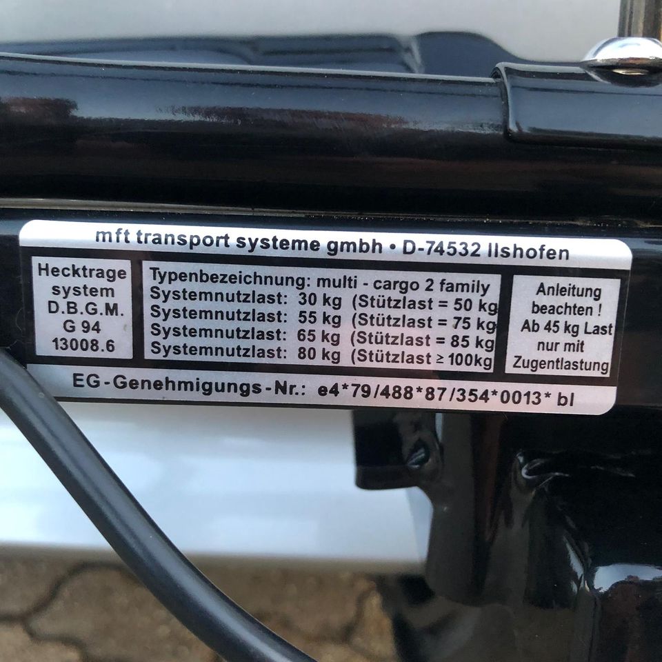 MFT Multi-Cargo Fahrradträger für 2 E-Bikes 3-4 Fahr Anhängerkupp in  Nordrhein-Westfalen - Kreuzau | Fahrrad Zubehör gebraucht kaufen | eBay  Kleinanzeigen ist jetzt Kleinanzeigen