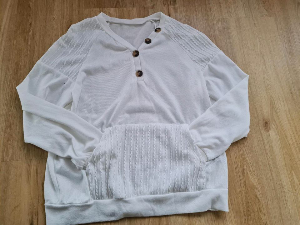 Pullover von shein Größe M weiß in Laupheim