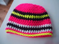 NEU Wollmütze Strickmütze 100% Wolle handmade neon colourblocking Niedersachsen - Syke Vorschau