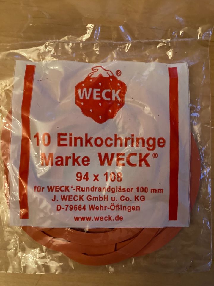 WECK Einkochringe 94x108 je 10 Stk. OVP 7 Pckg.vorh. in Gera