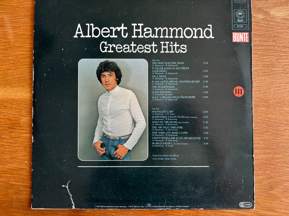 Schallplatte Albert Hammond Greatest Hits in Hamburg