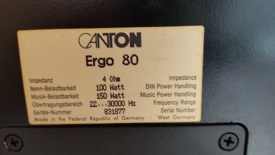 CANTON Ergo 80, HiFi Box in Velbert