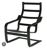 Ikea Poäng Sessel + Hocker schwarz mit weißer Auflage Nordrhein-Westfalen - Bedburg Vorschau