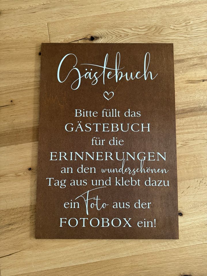 Gästebuchschild Hochzeit 40x60cm in Verden