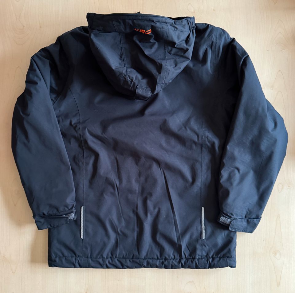 CMP Jungen Steppjacke Dunkelblau - Neonorange Jacke Größe 152 in Straußfurt