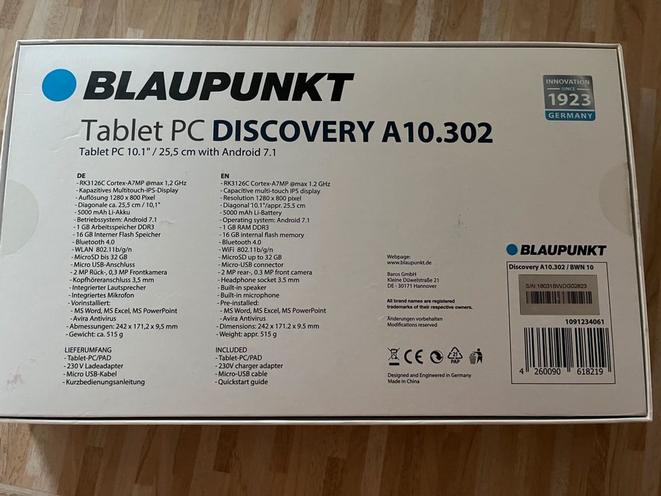 Blaupunkt Tablet PC Discovery A10.302 in Reutlingen