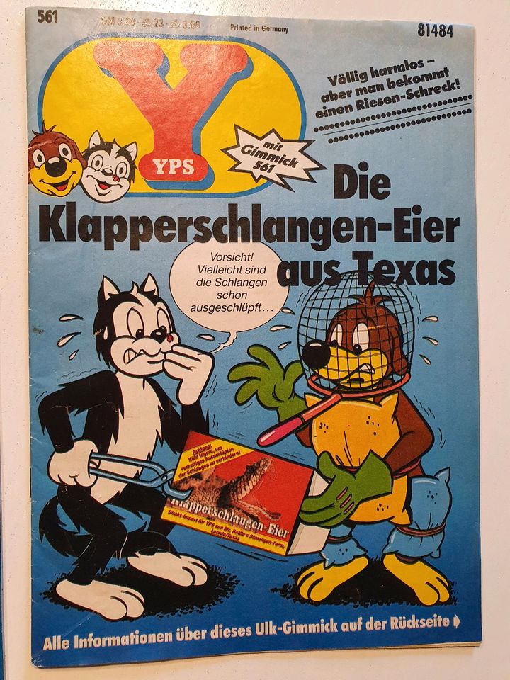 COMICS, alt, retro, drei alte Hefte, YPS, Roter Blitz, Gespenster in Itzstedt