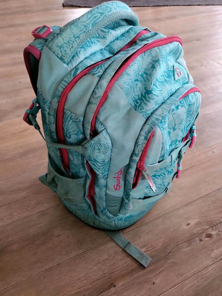 Satch Mädchen Schulrucksack u. Regenschutz in Rauen