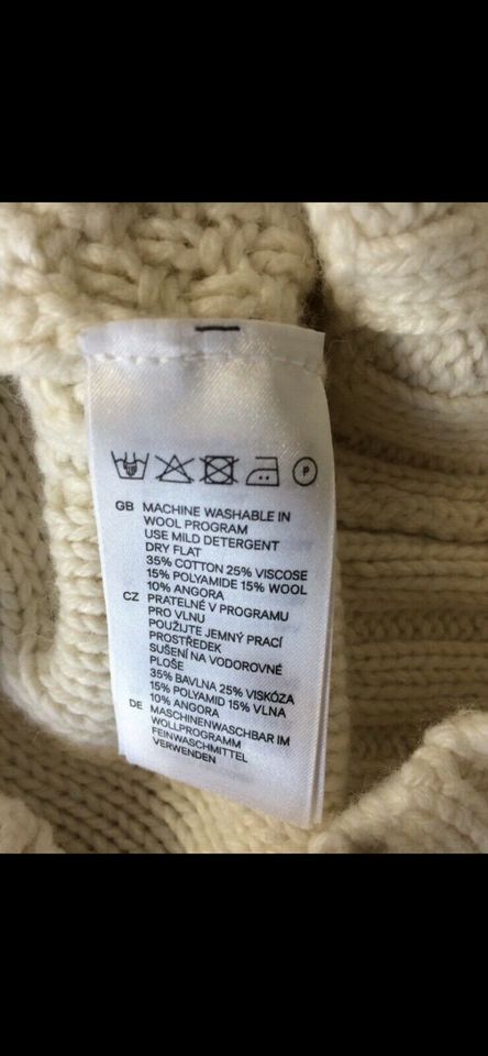 Kurzarm Pullover Rollkragen angora wollweiss Gr. Xs in Hemmingen