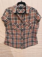 Bluse Kurzarm | kariert blau pink | yessica | Gr. 44 Bayern - Sonnefeld Vorschau