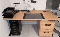 Schöner Schreibtisch mit Rollcontainer und Kabelschacht Saarland - Wallerfangen Vorschau