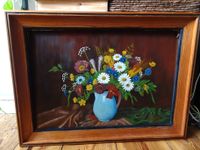 Wandbild Ölgemälde Wiesenblumen in Vase Maler P. Knust von 1944 Mitte - Tiergarten Vorschau