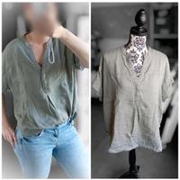 Pure Linen Bluse Leinen Khaki grau oliv 42 44 XL XXL Mecklenburg-Vorpommern - Anklam Vorschau