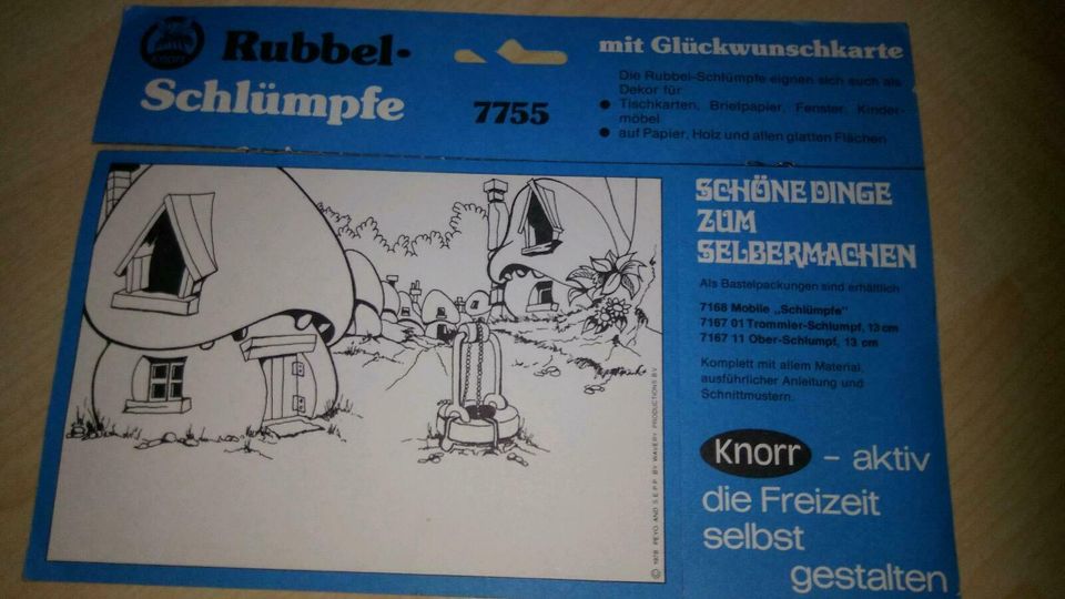 Schlümpfe, 19 Rubbel - Schlümpfe 70er in Steinwiesen