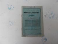 DDR Fahrzeugbrief für Traktor MTS 52 Sachsen-Anhalt - Köthen (Anhalt) Vorschau