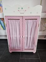 Puppen Baby Schrank Kleiderschrank Holz rosa Puppenschrank Baden-Württemberg - Illingen Vorschau