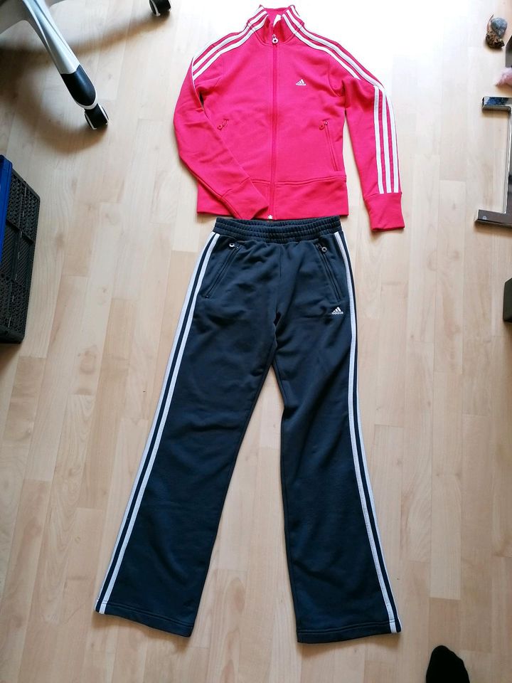 Adidas Trainingsanzug pink grau Damen Mädchen in Grevenbroich