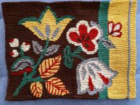 Deko-Sofakissen, braun, 47 x 35 cm, Blumen, DDR, Retro Dresden - Klotzsche Vorschau