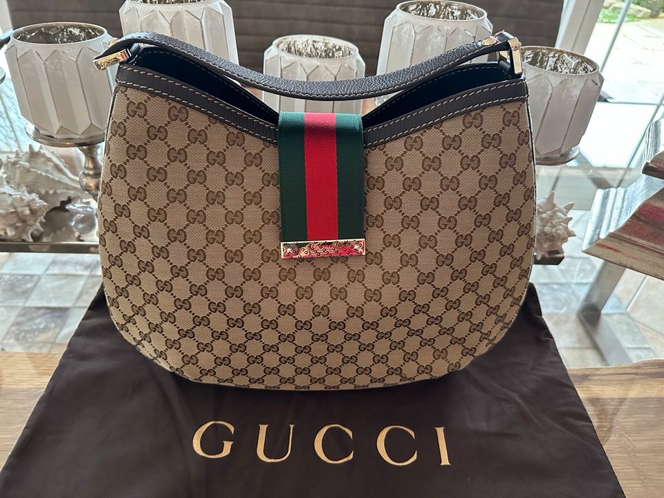 Original Gucci Tasche Shopper Canvas rot grün NEU ❤️ in Bad Rothenfelde