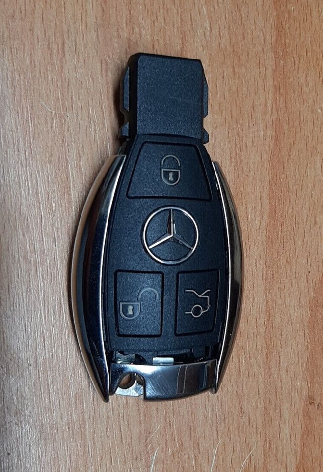 Autoschlüssel 3 Tasten Gehäuse Chrom für Mercedes Benz W203 W204