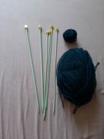 Strickset Wolle Wollknäuel Stricknadeln dunkelblau stricken Set Dortmund - Innenstadt-West Vorschau