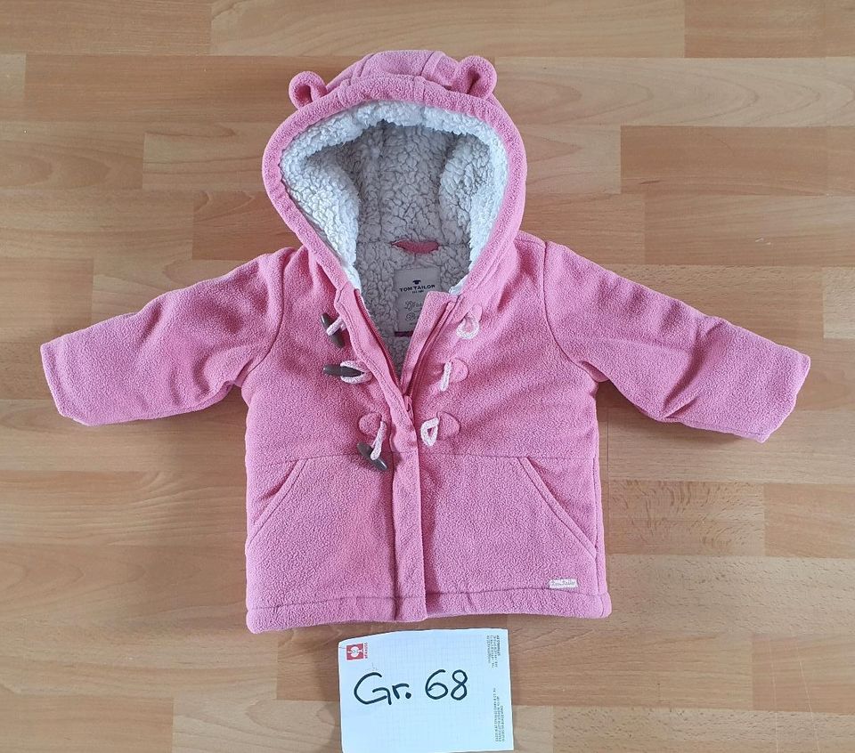 Dicker Baby Winter Mantel Jacke mit Kapuze Größe 68 Mädchen rosa in Pfronten