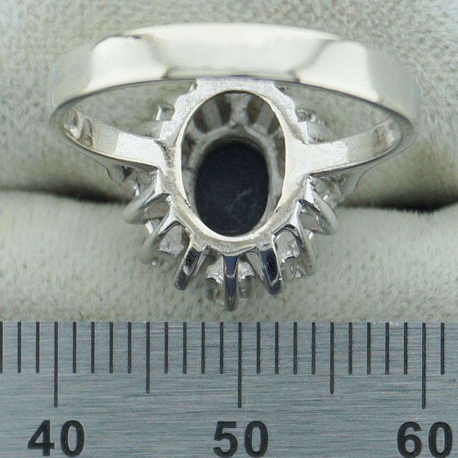 Ring Weißgold 585 Diamant Opal, Opalring, Diamantring in Friedelsheim