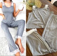 Pyjama Set mit Spitzen Grau Größe XL Mitte - Tiergarten Vorschau