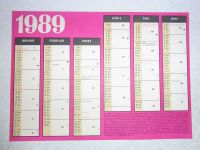 WENDE Kalender Tafelkalender Wandkalender Vintage Orig. DDR 1989 Sachsen - Zwoenitz Vorschau