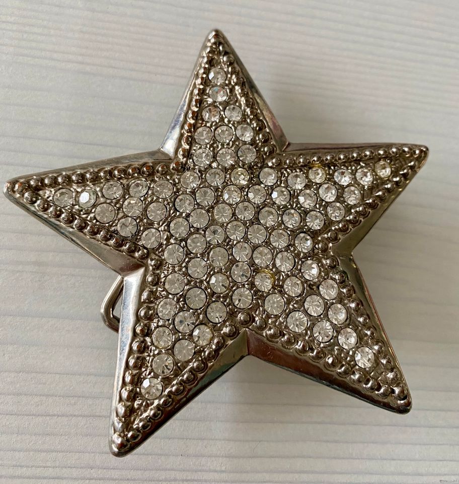 Gürtelschnalle Stern Star Strass  Glitzer Gürtelbreite 5 cm in Wuppertal