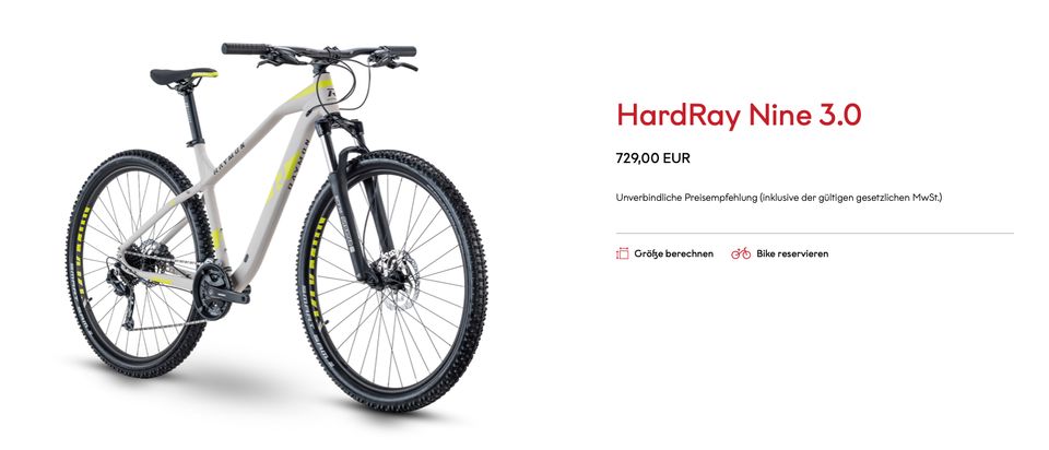 29 Zoll Raymon Hard Nine 3.0, NEU-UVP729€- MTB Mountainbike in Crailsheim