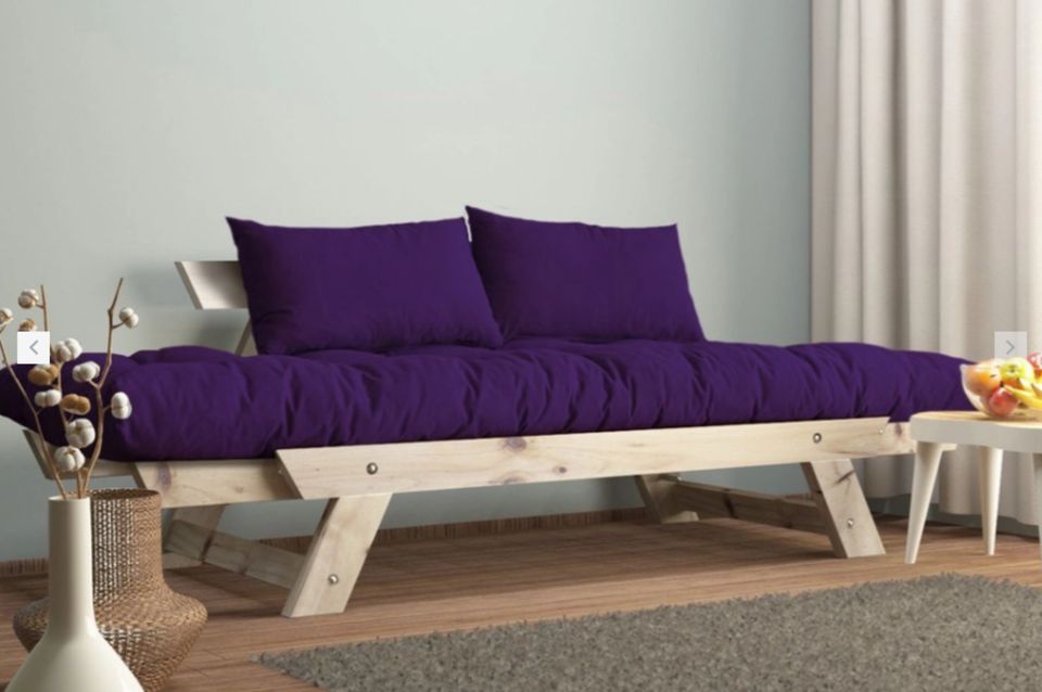 Woodesk Aller 2-Sitzer Sofa aus Massiv, Violett & Weiß in Wuppertal
