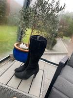 Stiefel High Heel-Absatz Leder / Rauhleder schwarz Niedersachsen - Lemwerder Vorschau