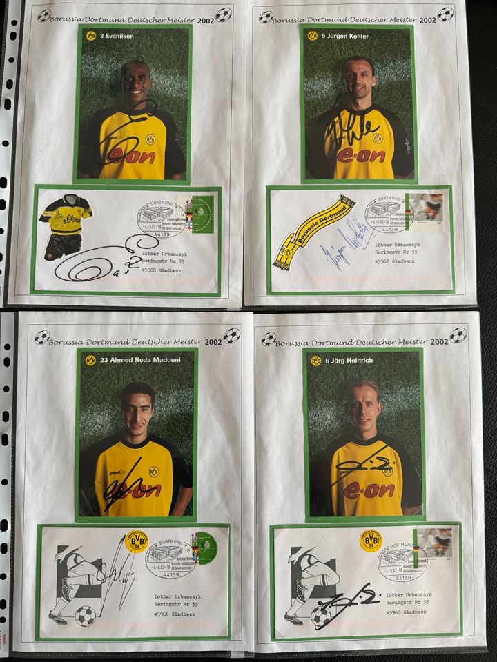 BVB Sammlung Autogrammkarten/Briefe Sticker in Dortmund