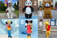 Geschenkidee für Kinder und Erwachsene | Tanzende Maskottchen als Überraschung zum Geburtstag mit Plüschfigur | Eisbär, Panda, Micky oder Minni Maus | Kostüm für Kindergeburtstag, Party, Feier & Event Nordrhein-Westfalen - Verl Vorschau