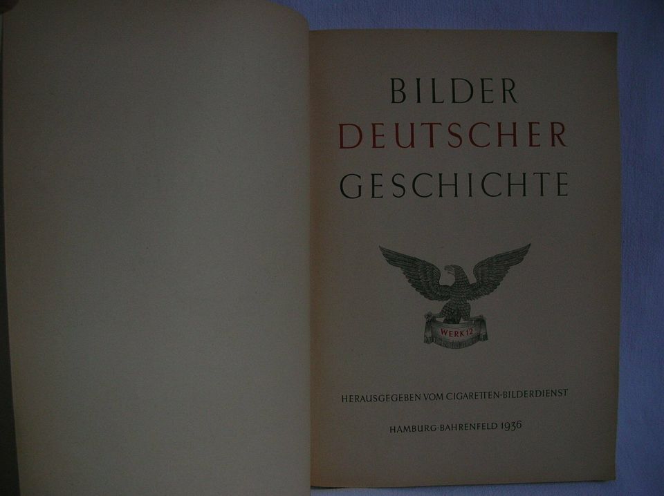 Sammelalbum Bilder Deutscher Geschichte Cigaretten-Bilder 1936 in Mainz