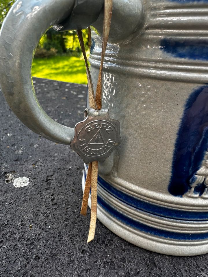 Original Gerz Bierkrug mit Zinndeckel in Aachen