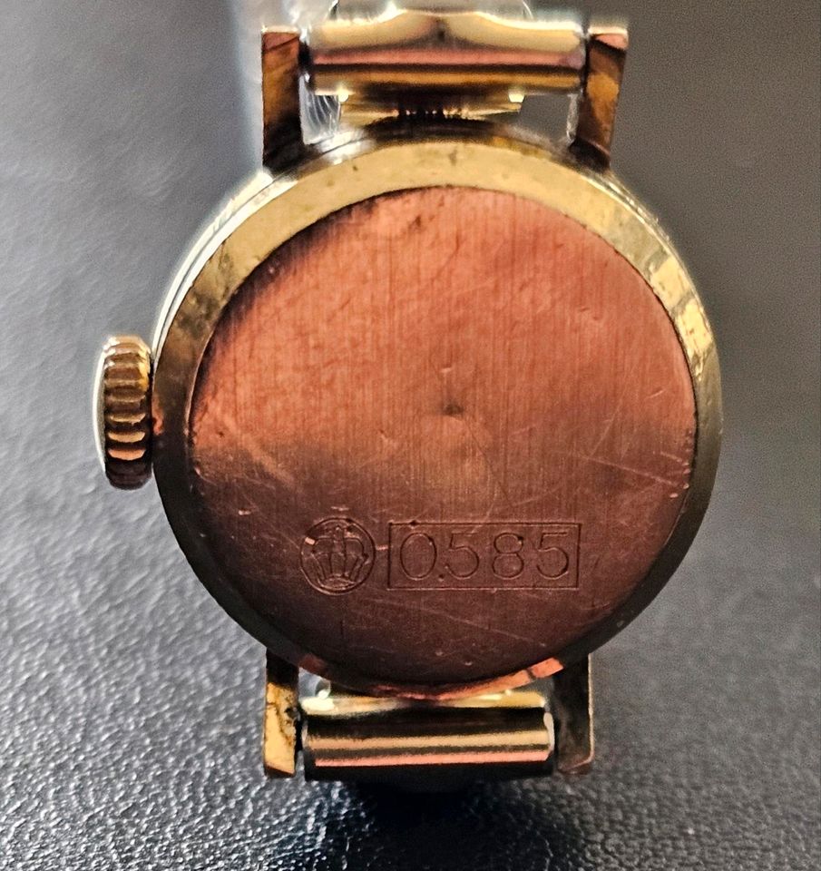 Fricona Incabloc 585 Gold Armbanduhr Damen in Bielefeld
