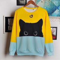 Cat Pattern Sweatshirt, Größe S Bayern - Wilhermsdorf Vorschau
