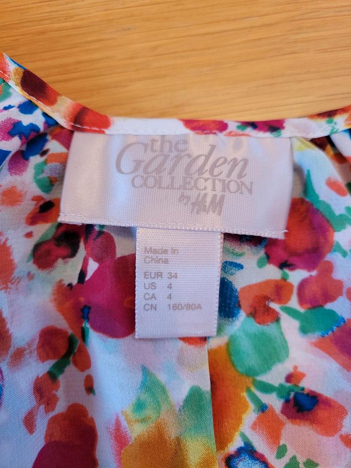 H&M "Garden Collection" Top Bluse Gr. 34 36 XS S, bunte Blumen in München