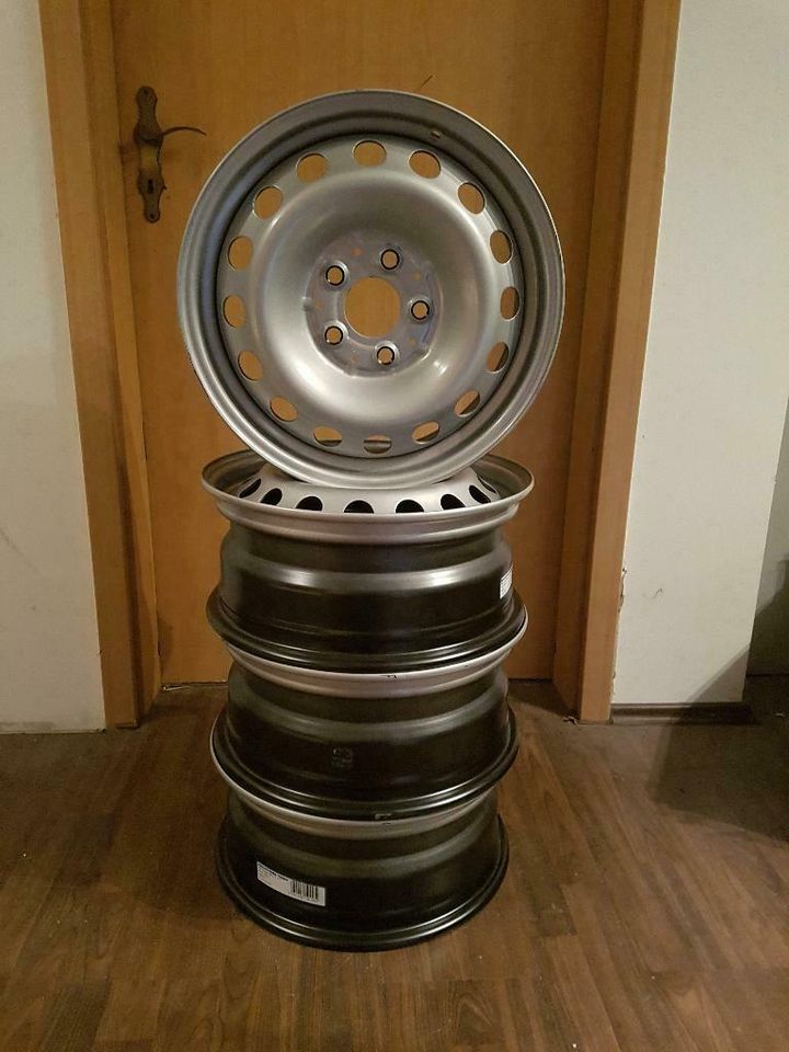 4x NEUE Stahlfelgen 15Zoll 6x15 ET47 5x112 ML57VW/Audi/Seat/Skoda in Krostitz