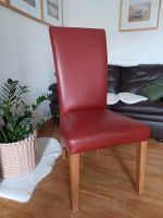 6 tolle Esszimmer-/ Küchenstühle*rot *Lederoptik*Beine Holzfarben Hessen - Flieden Vorschau