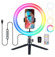 RGB LED Ringlicht Ringleuchte Lampe Handyhalter Selfie Stativ Hessen - Bebra Vorschau