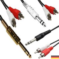 Stereo Kabel Cinch Stecker an 6,3mm Klinke Klinken Vollmetall ST Baden-Württemberg - Hemsbach Vorschau