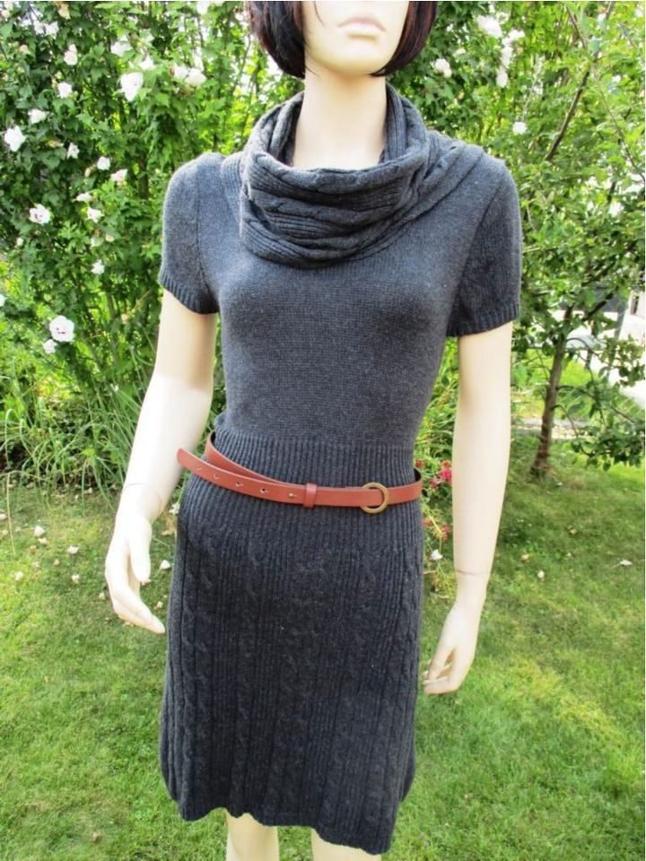 Baumwollmischung Schalkragen Strickkleid Gr.40 in Gersthofen